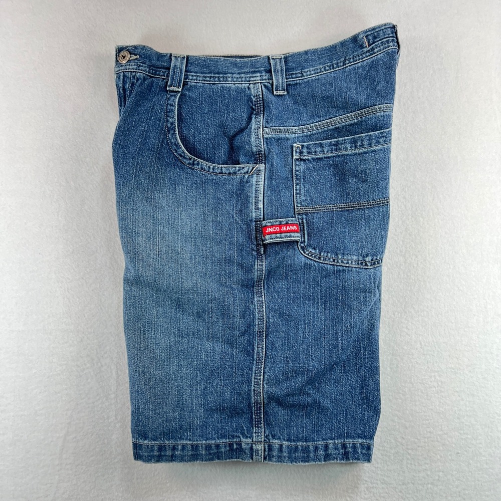 VTG 90s JNCO Jean Carpenter Shorts Mens 32 Crown Blue Skater Wide Leg Baggy Y2K - Picture 3 of 15